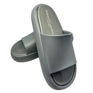 J SLIDES Beach Slides Gray Eva Squish Women's Size 7 NEW IN BOX